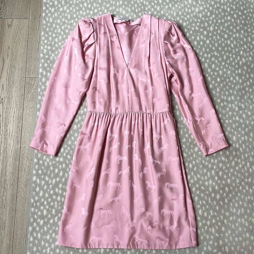 Stella McCartney Horse Jacquard Long-Sleeve Dress